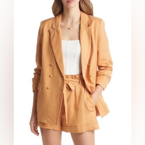 Vici collection linen blend blazer - Picture 1 of 5